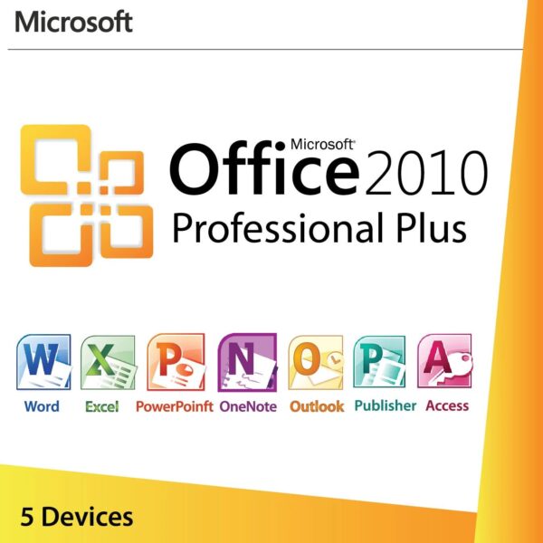 Microsoft Office 2010 Professional Plus For 5PC - License